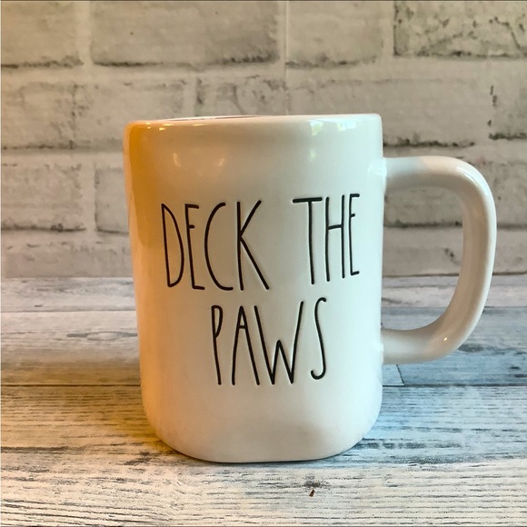 Rae Dunn Ceramic Deck The Paws Christmas Mug - Picture 2 of 3